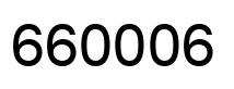 Number 660006 black image