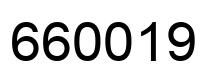 Number 660019 black image