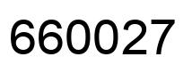 Number 660027 black image