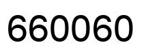 Número 660060 imagen negro