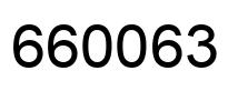 Number 660063 black image