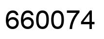 Number 660074 black image