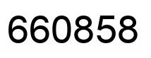 Number 660858 black image