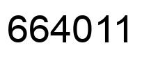 Number 664011 black image