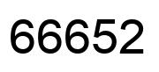 Number 66652 black image
