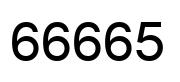 Number 66665 black image