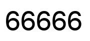 Number 66666 black image
