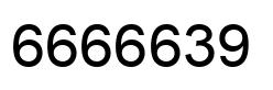 Number 6666639 black image