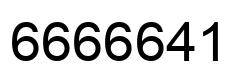 Número 6666641 imagen negro