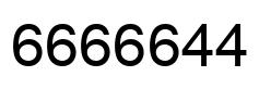 Number 6666644 black image