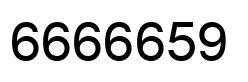 Number 6666659 black image