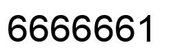 Number 6666661 black image
