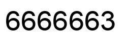 Number 6666663 black image