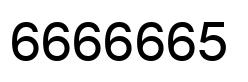 Number 6666665 black image