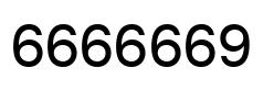 Number 6666669 black image