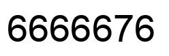 Número 6666676 imagen negro