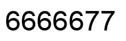 Número 6666677 imagen negro