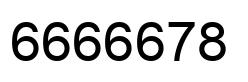 Número 6666678 imagen negro