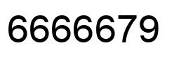 Número 6666679 imagen negro