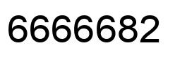 Number 6666682 black image