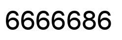 Number 6666686 black image