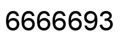 Number 6666693 black image