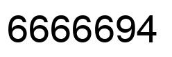 Number 6666694 black image