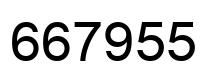 Number 667955 black image