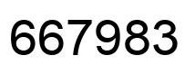 Number 667983 black image