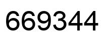 Number 669344 black image