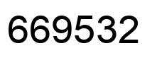 Número 669532 imagen negro