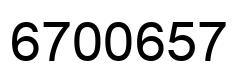 Number 6700657 black image