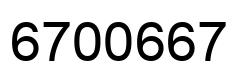 Number 6700667 black image