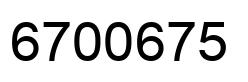 Number 6700675 black image