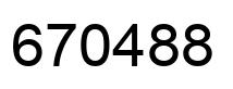 Number 670488 black image