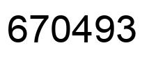 Number 670493 black image
