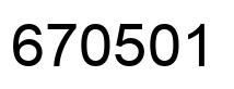 Number 670501 black image