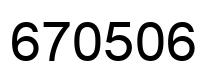 Number 670506 black image
