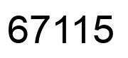 Number 67115 black image
