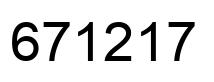 Number 671217 black image