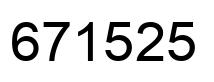 Number 671525 black image