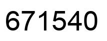 Number 671540 black image