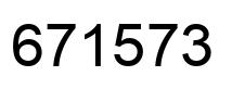 Number 671573 black image