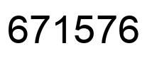 Number 671576 black image