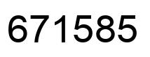 Number 671585 black image