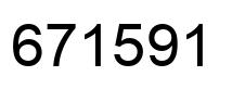 Number 671591 black image