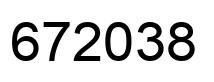 Number 672038 black image