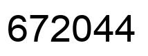Number 672044 black image