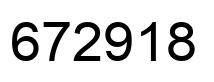 Number 672918 black image