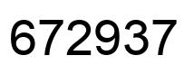 Number 672937 black image